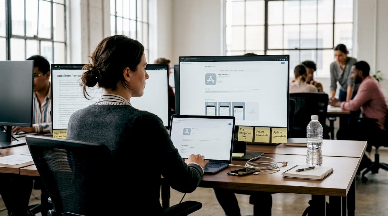App developer reviews app store submission details